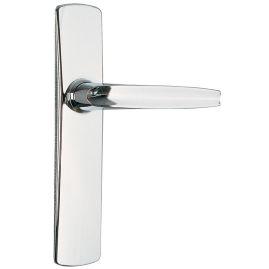 Ensemble double bequille sur plaque RIV'ANGER - Chrome - Bec de cane