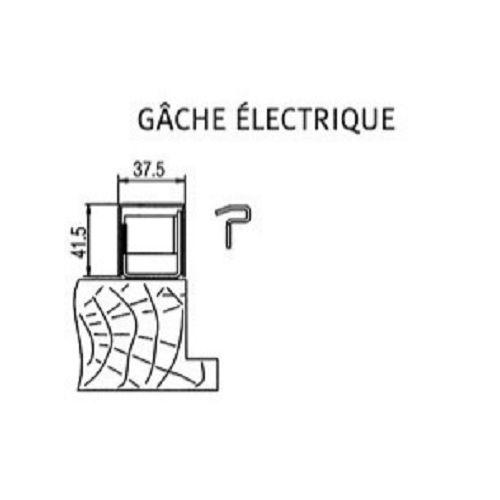 HERACLES NPGACHS0124 gâche électrique à répétition 2 temps blanc gauche pour ser