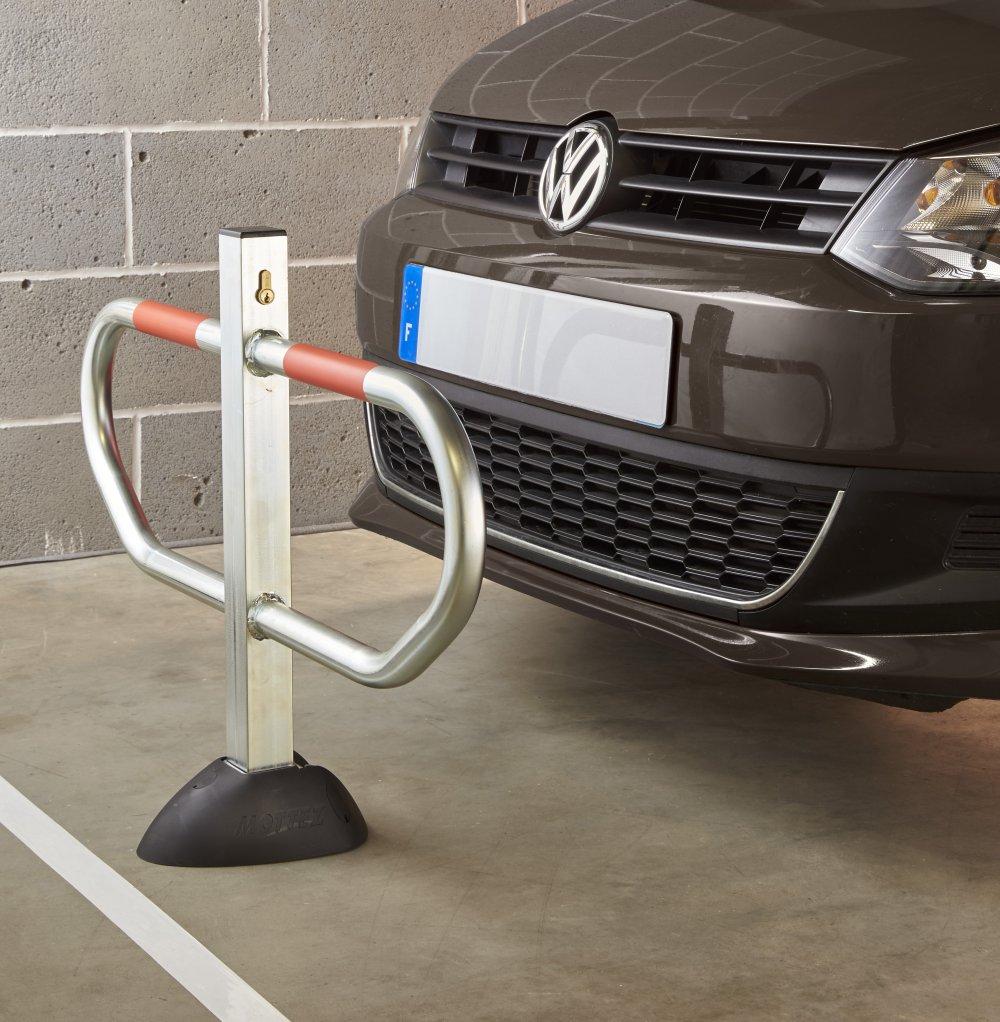 BARRIERE DE PARKING PIED CENTRAL SERRURE A CLE