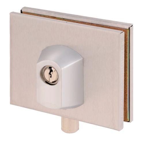 HERACLES BRO6041.10 serrure basse en applique double entrée pour porte glace ino