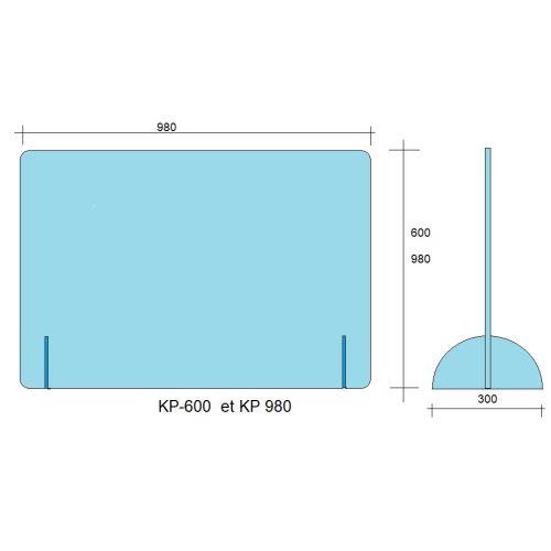 HERACLES KP-600 vitre de protection PVC standard