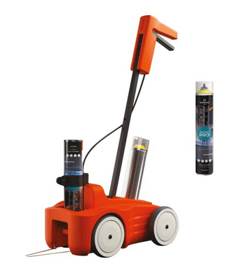 LOT 24 AEROSOLS + 1 CHARIOT DE TRACAGE
