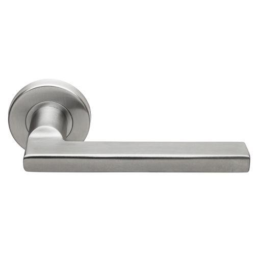 Béquille double massive sur rosace bec de cane JADE série 4001 - Inox