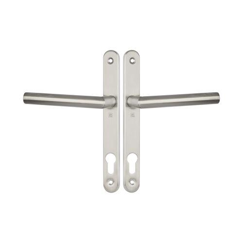 Ensemble double bequille sur plaque JADE série 1394 - Clé I - inox - Etroite