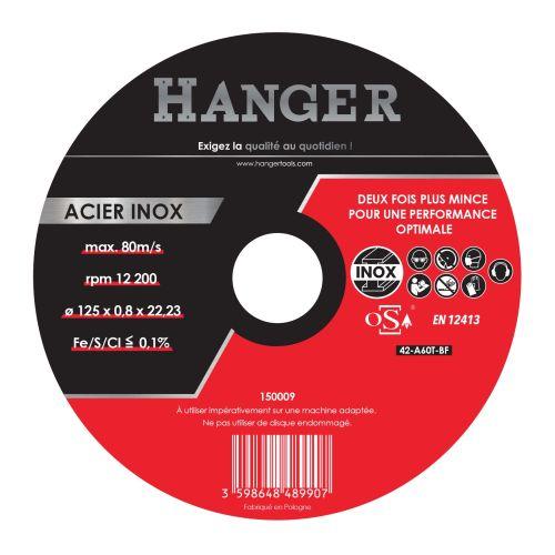 Disque à tronçonner acier/inox Ø125 x 0,8 mm déporté - HANGER