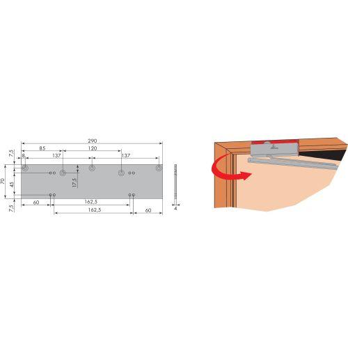 HERACLES G-HRA509800 plaque de support droite HR500 blanche RAL9016