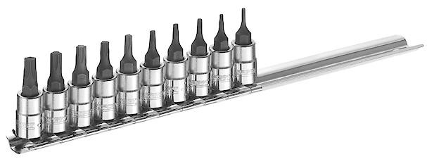 COMPOSITION DOUILLES 1/4"" TORX 10 PIECES