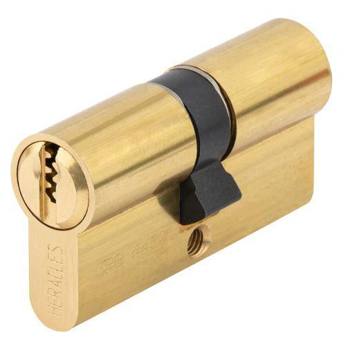 Cylindre à double entrée 5 goupilles laiton poli 30 x 30 mm - Variure MV1