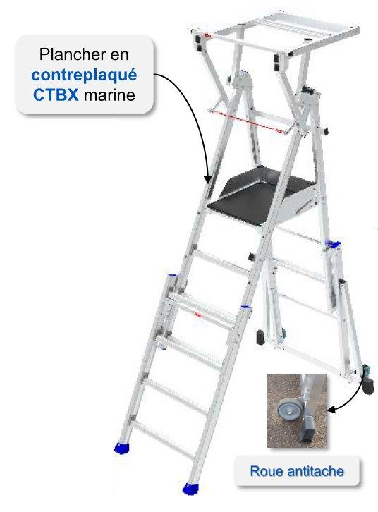 PLATEFORME INDIVIDUELLE PLIANTE TELESCOPIQUE