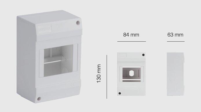 COFFRET À ÉQUIPER 1 RANGÉE 4 MODULES