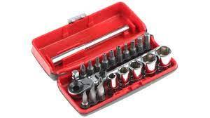 Coffret 23 pièces douilles 1/4'' 6 pans métriques et embouts Facom