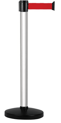 POTEAU ANODISE A SANGLE ROUGE