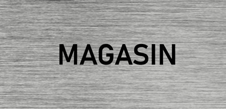 PLAQUE IND.TEXTE NOIR FOND ARG