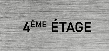 PLAQUE IND.TEXTE NOIR FOND ARG