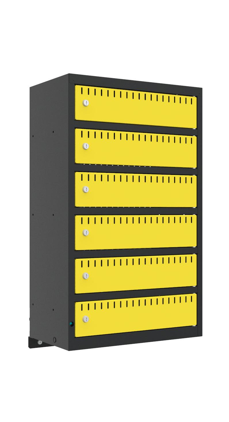 CASIER RECHARGES BATTERIES ELECTRIQUES MURAL 6 CASES