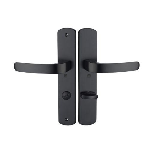 Ensemble double bequille sur plaque ELFE- Noir mat - Condamnation - 195MM