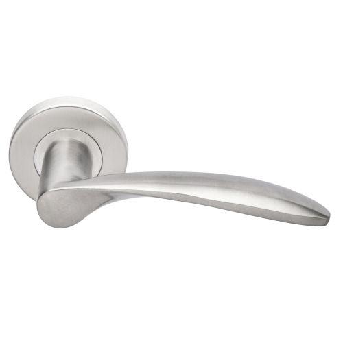 Béquille double massive sur rosace bec de cane JADE série 4004 - Inox