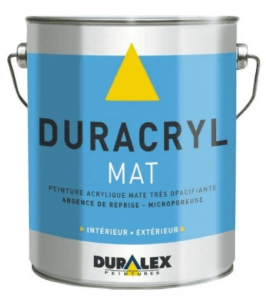 Peinture copolymère acrylique Mat Duracryl blanc 3L - DURALEX