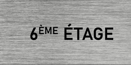 PLAQUE IND.TEXTE NOIR FOND ARG