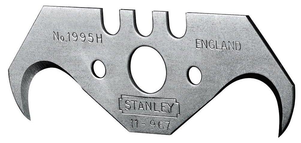 LAMES DE CUTTER, COUTEAUX CROCHET 1996 AVEC TROU - 10 LAMES STANLEY 0-11-946