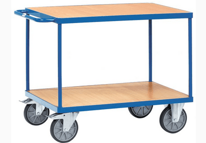 CHARIOT 2 PLATEAUX BOIS 600 KG