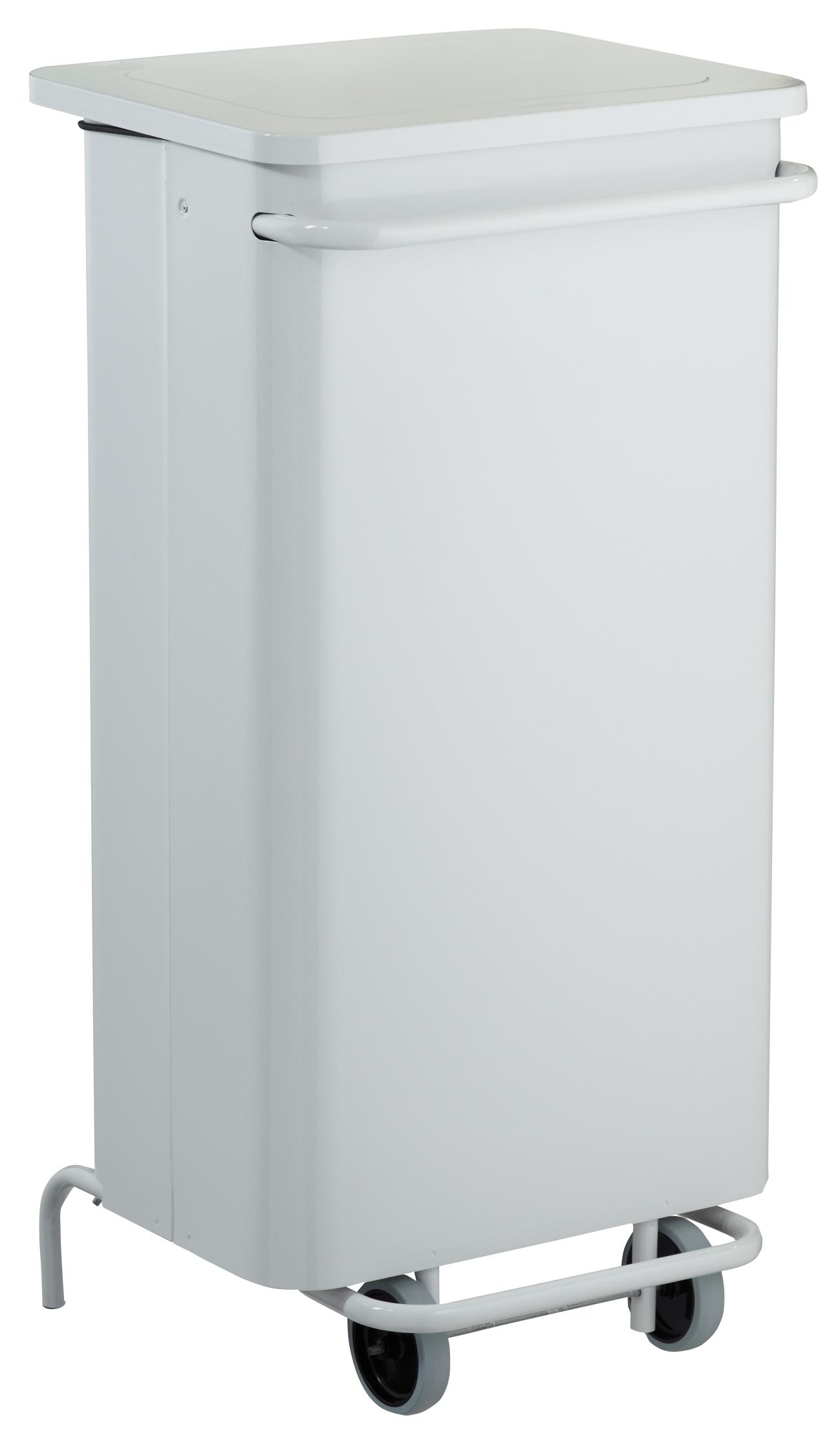 POUBELLE A PEDALE 70L BLANCHE 465 X 420 X 700