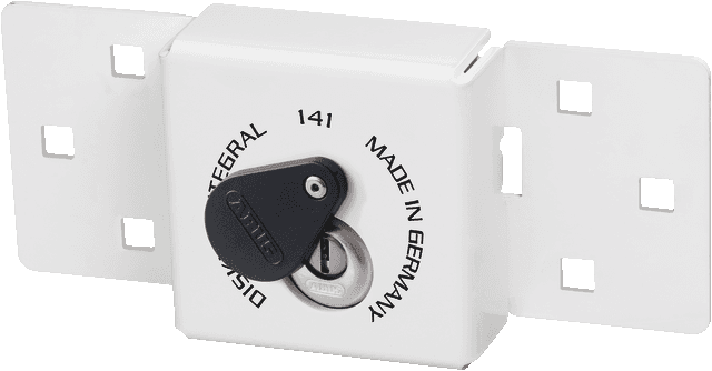 Porte Cadenas + Verrou Discus pour camionnette (Blanc)