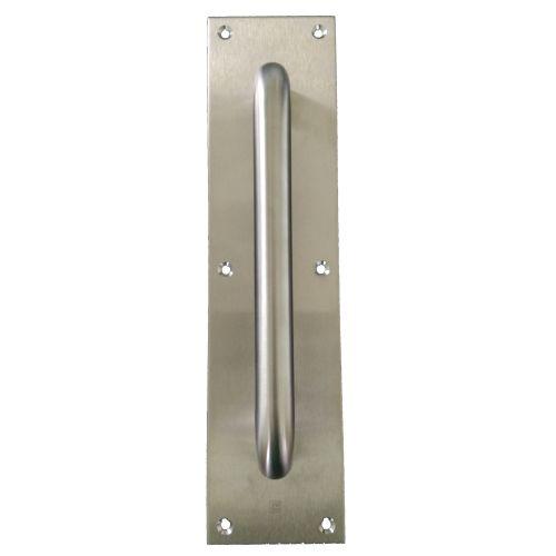 Poignée sur plaque tirage inox brossé - JADE - Inox