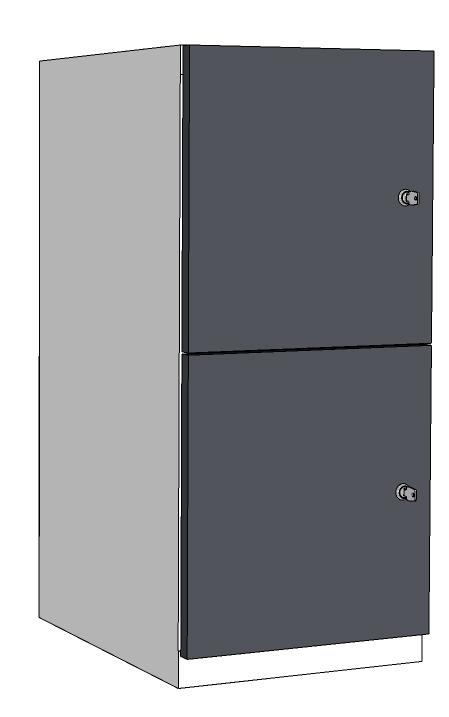 CASIER BUREAU METAL ET BOIS 1 COLONNE 2 CASES 300 X 500 X 890