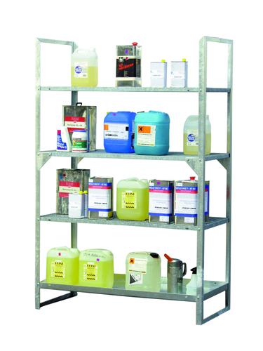 RAYONNAGE AVEC RETENTION 1 BAC ETAGERE ACIER