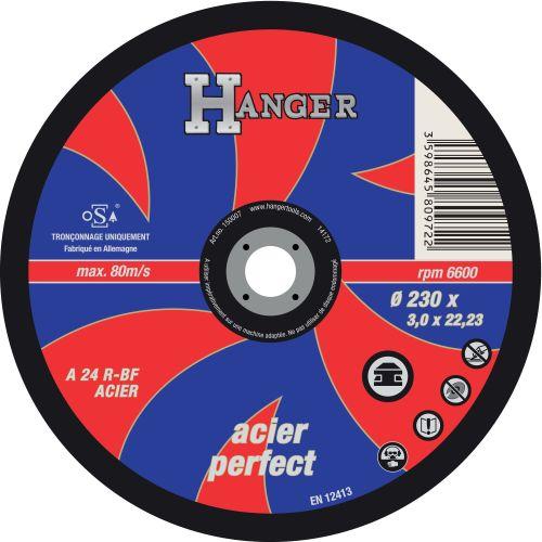 Disque à tronçonner droit pour acier Ø230 x 3 mm A24R - HANGER