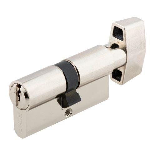 Cylindre à bouton 5 goupilles laiton nickelé B30 x 30 mm - Variure MV2