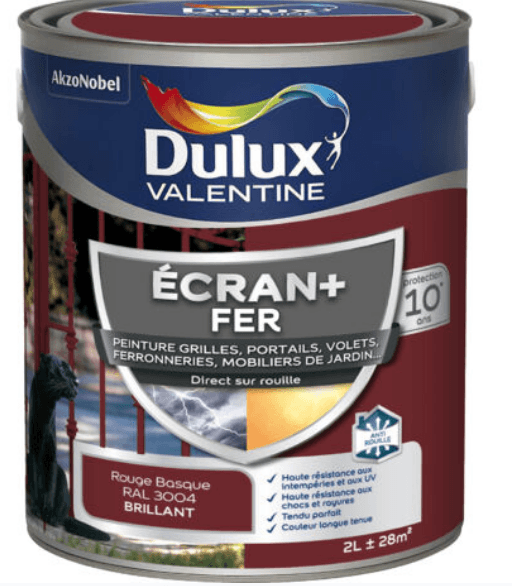 ECRAN+ FER BRILLANT ROUGE
