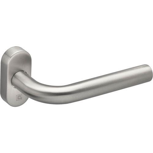 Béquille double sur rosace ovale étroite JADE série 1194 - Inox - Droite