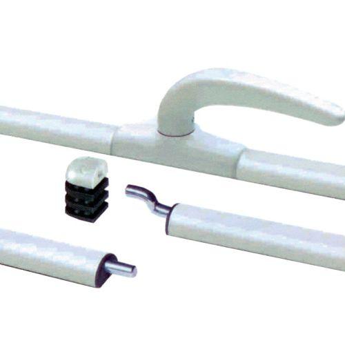 HERACLES F-1870-ARG crémone en applique 3 m - tringle argent RAL9006 LOTHUS