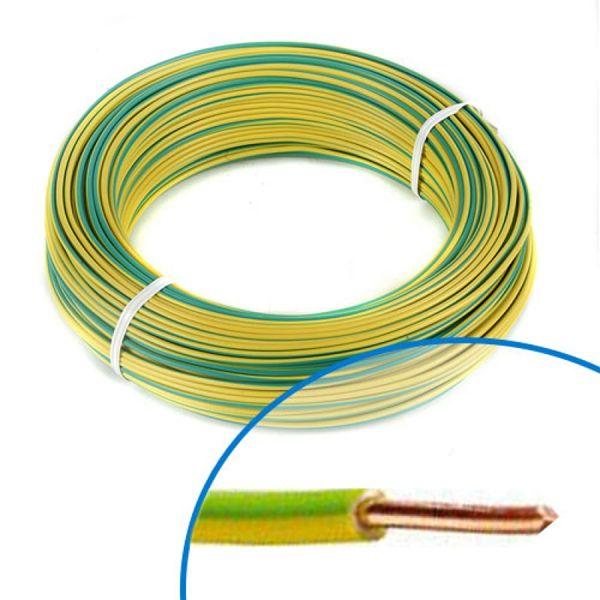 BOBINOT FILS H07V-U VERT/JAUNE