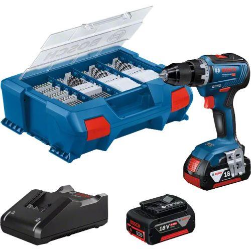 Perceuse-visseuse 18V Bosch GSR 18V-55 - 2 batteries 4Ah - chargeur - coffret
