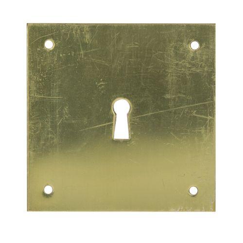HERACLES 251452-CLEL plaque de propreté laiton poli clé L 65 x 65 mm
