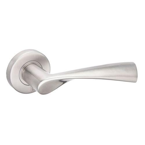 Béquille double massive sur rosace bec de cane JADE série 4002 - Inox