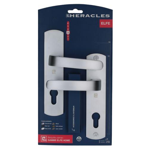Ensemble double bequille sur plaque ELFE- Chromé mat - Clé I - 165MM