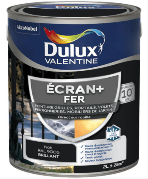 ECRAN+ FER MAT NOIR 2 L