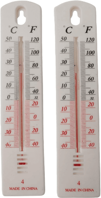 Lot de 5 thermomètre muraux int/ext. 195mm x 40 mm - faible précision