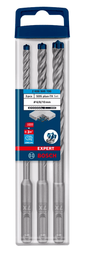 Coffret de 3 forets EXPERT SDS plus-7X