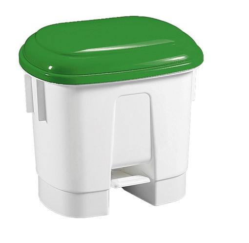 POUBELLE A PEDALE VERTE 30L