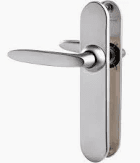 Ensemble double bequille sur plaque JAZZ - Zamak - Miroir - Bec de cane - 165MM