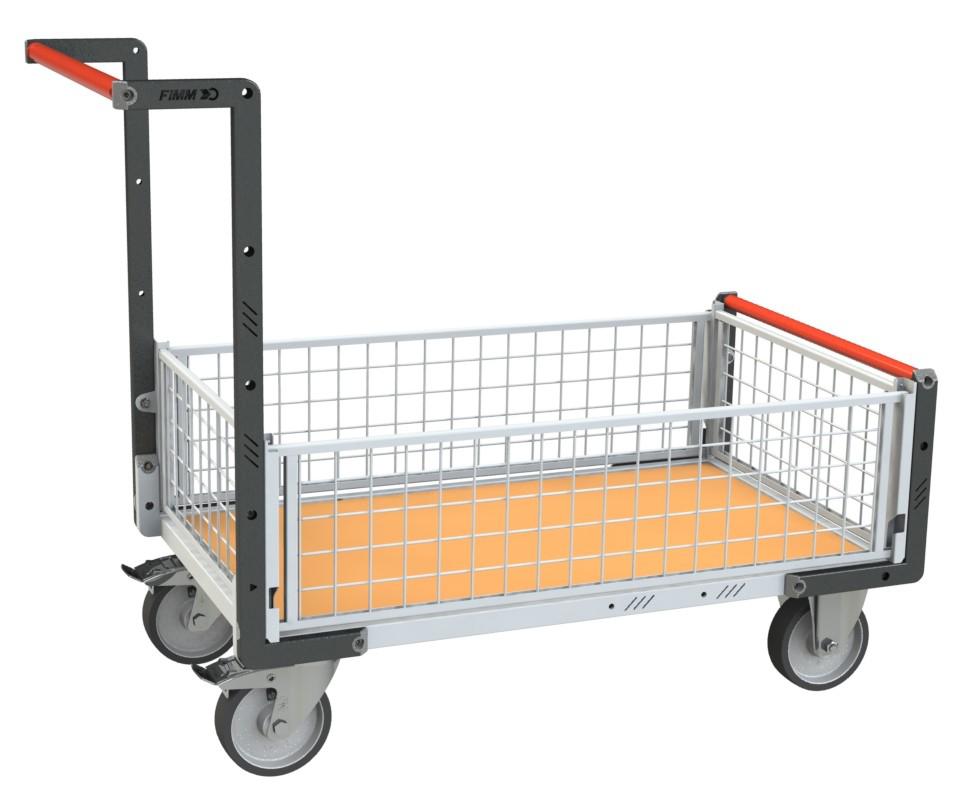 CHARIOT CAISSE GRILLAGE 500 KG