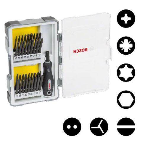 Coffret de vissage 37 pièces Bosch EXTRA HARD avec tournevis porte lame