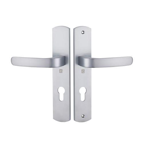 Ensemble double bequille sur plaque ELFE- Chromé mat - Clé I - 195MM