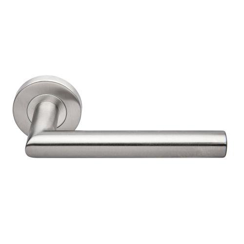 Béquille double sur rosace bec de cane JADE série 1394 - Inox - Droite