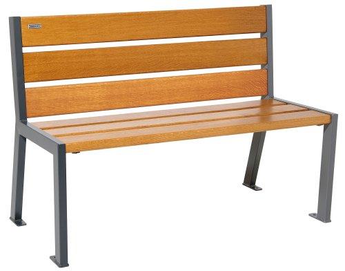 BANC ACIER BOIS CHENE CLAIR SANS ACCOURDOIRS 1200 MM